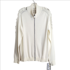 ENERGIE Men's Cream Cotton Zip-Up Sweater, Size XXL* (L/XL) ~ NWT